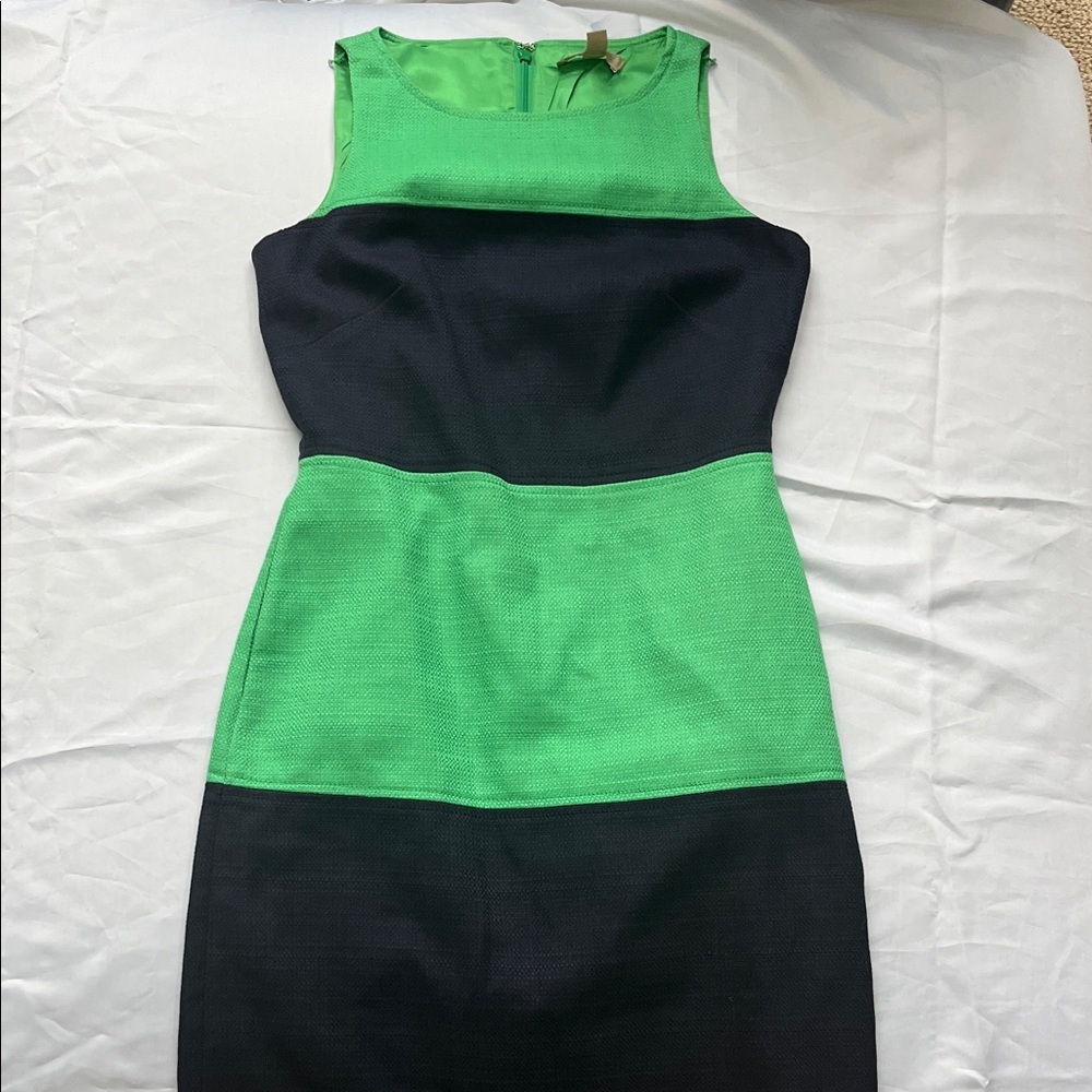 Banana Republic Green and navy color block  Mini Dress size 0